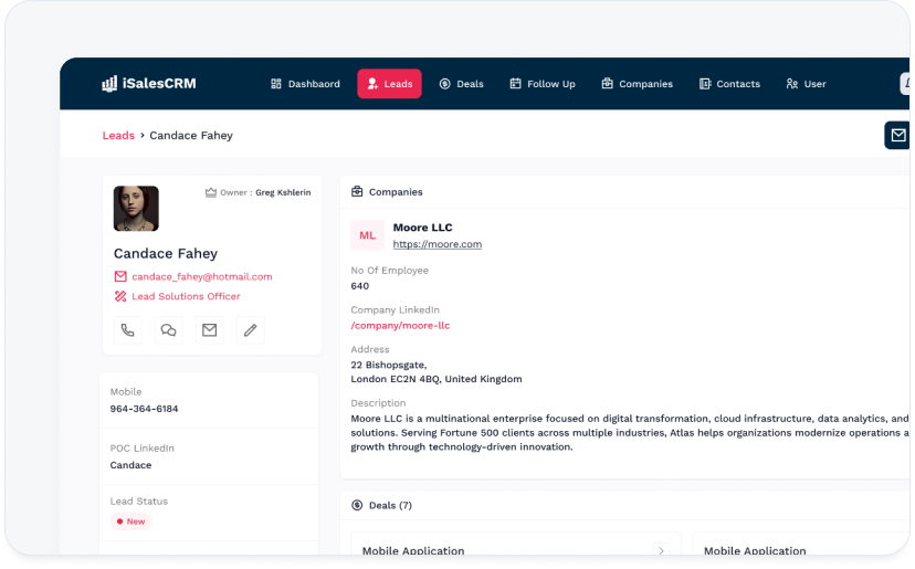 Lead Management Software | CRM Software for Sales Team | iSales CRM